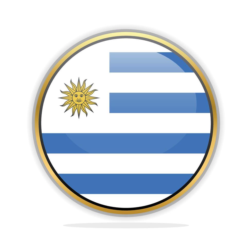 Button Flag Design Template Uruguay vector