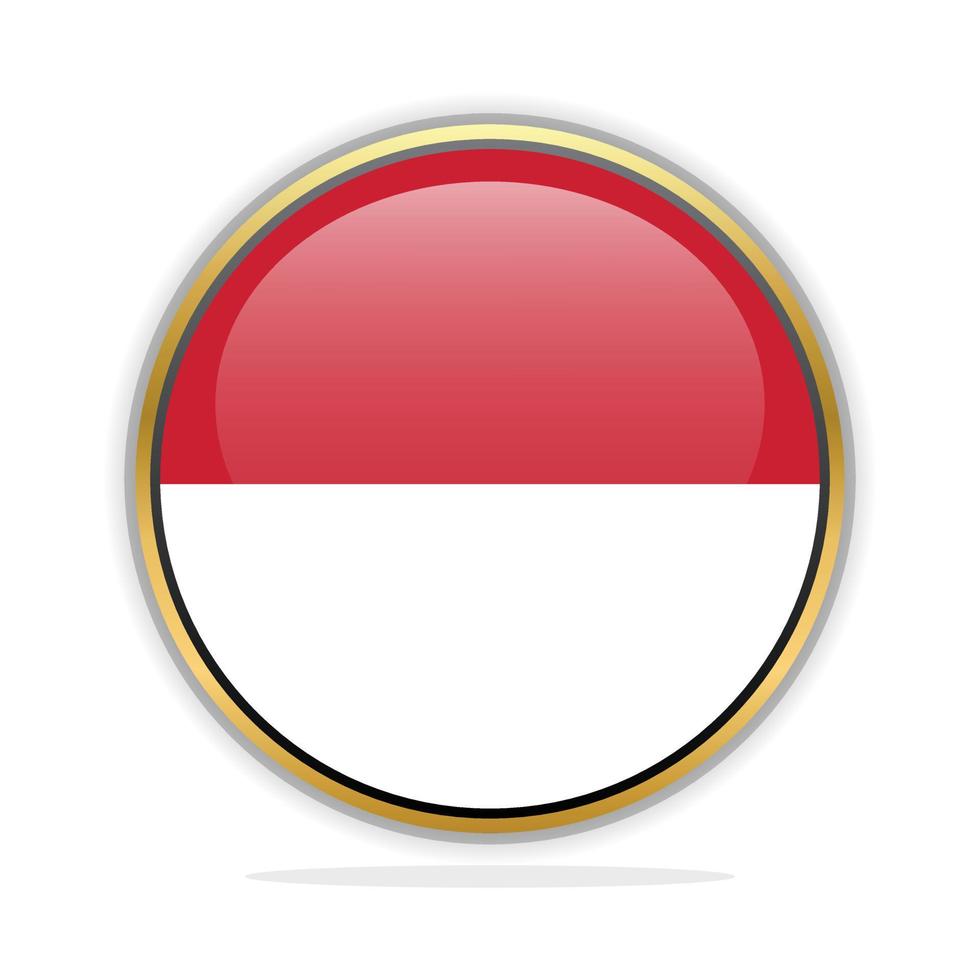 Button Flag Design Template Indonesia vector
