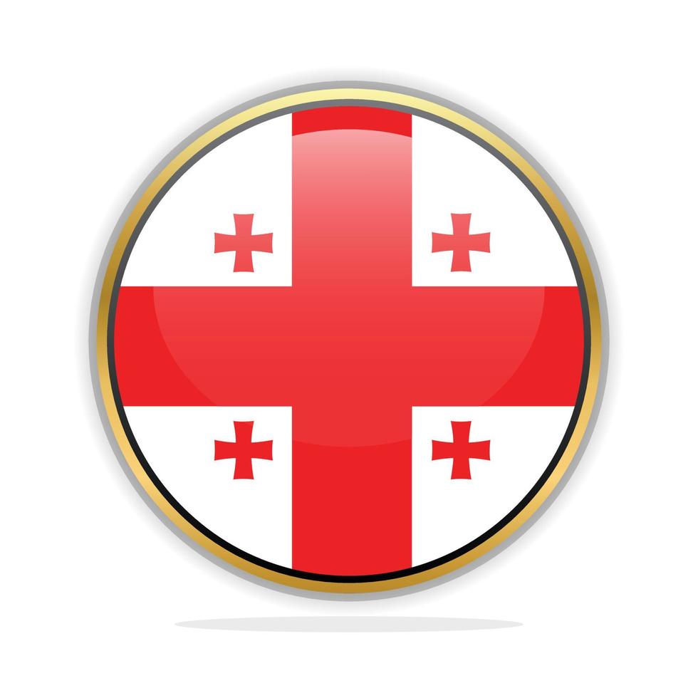 Button Flag Design Template Georgia vector