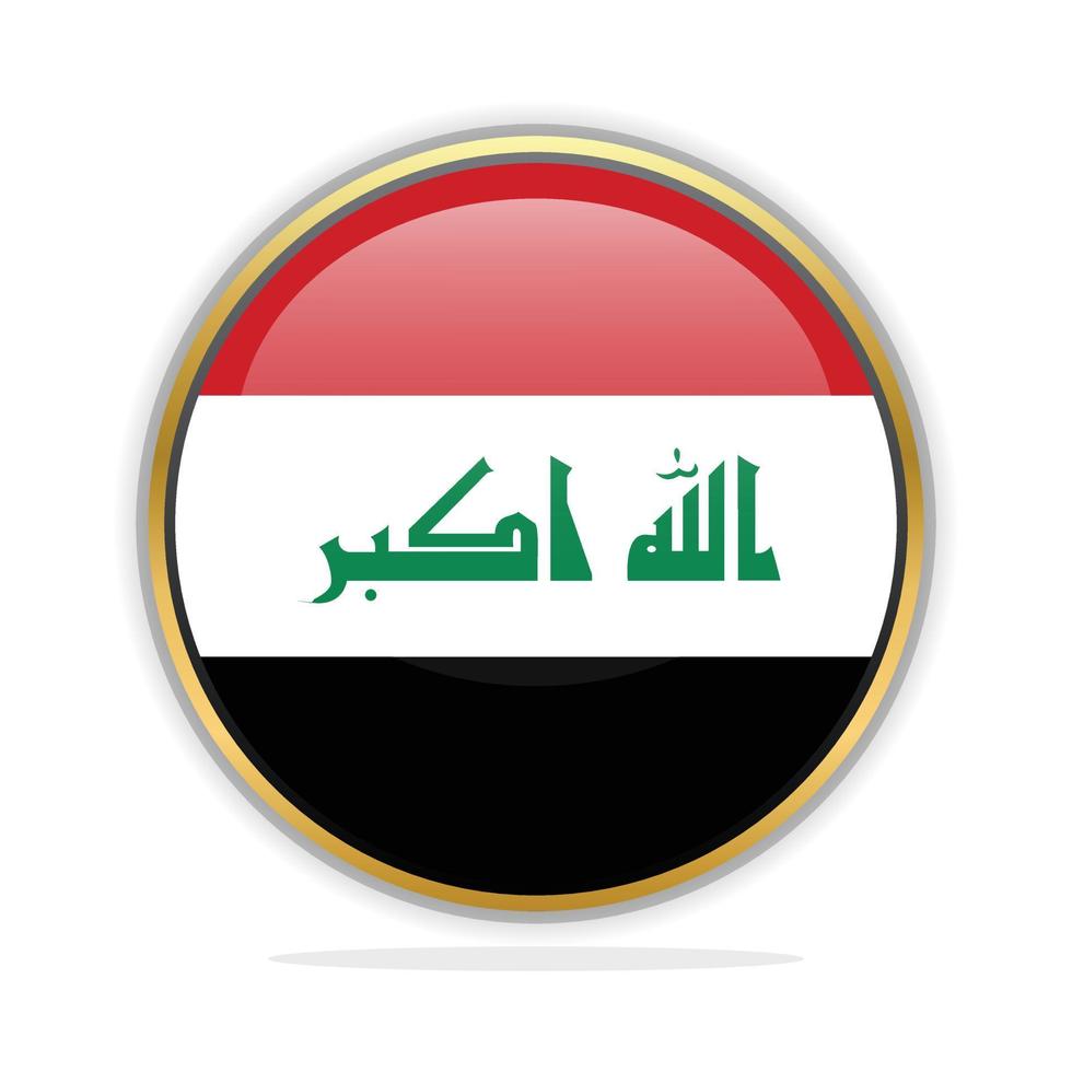 Button Flag Design Template Iraq vector