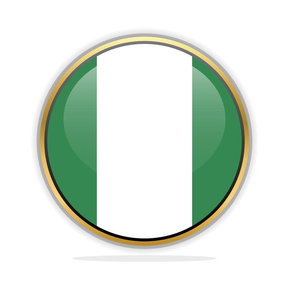 Button Flag Design Template Nigeria vector