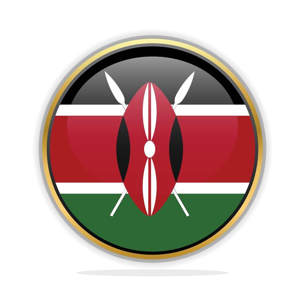 Button Flag Design Template Kenya vector