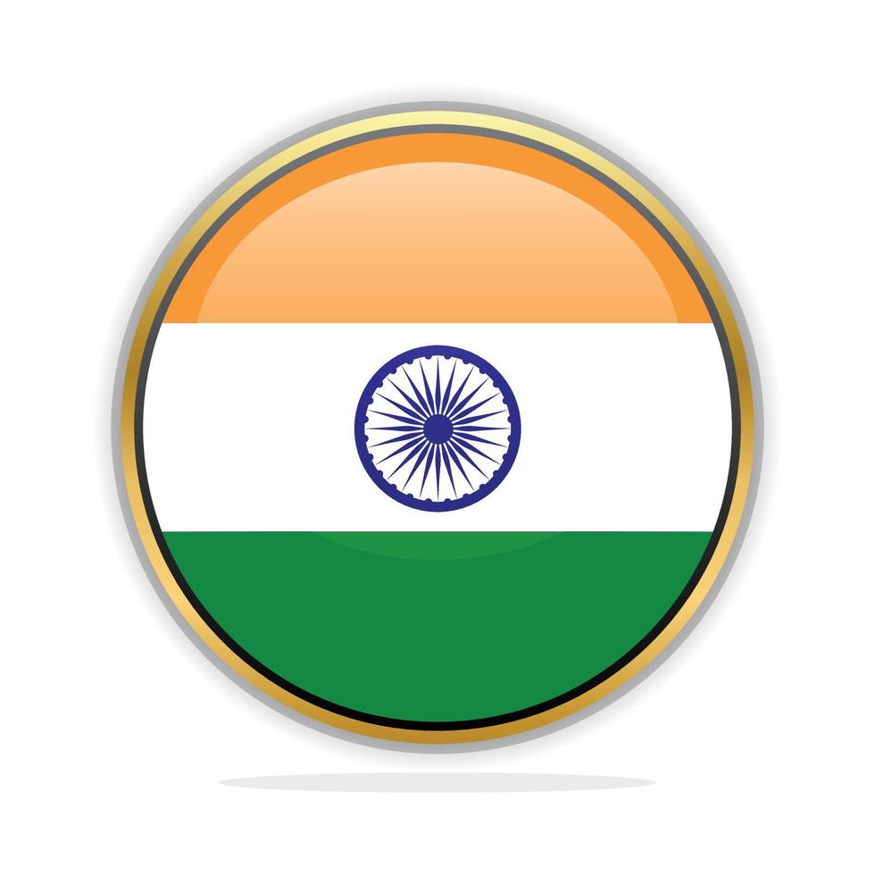 Button Flag Design Template India vector