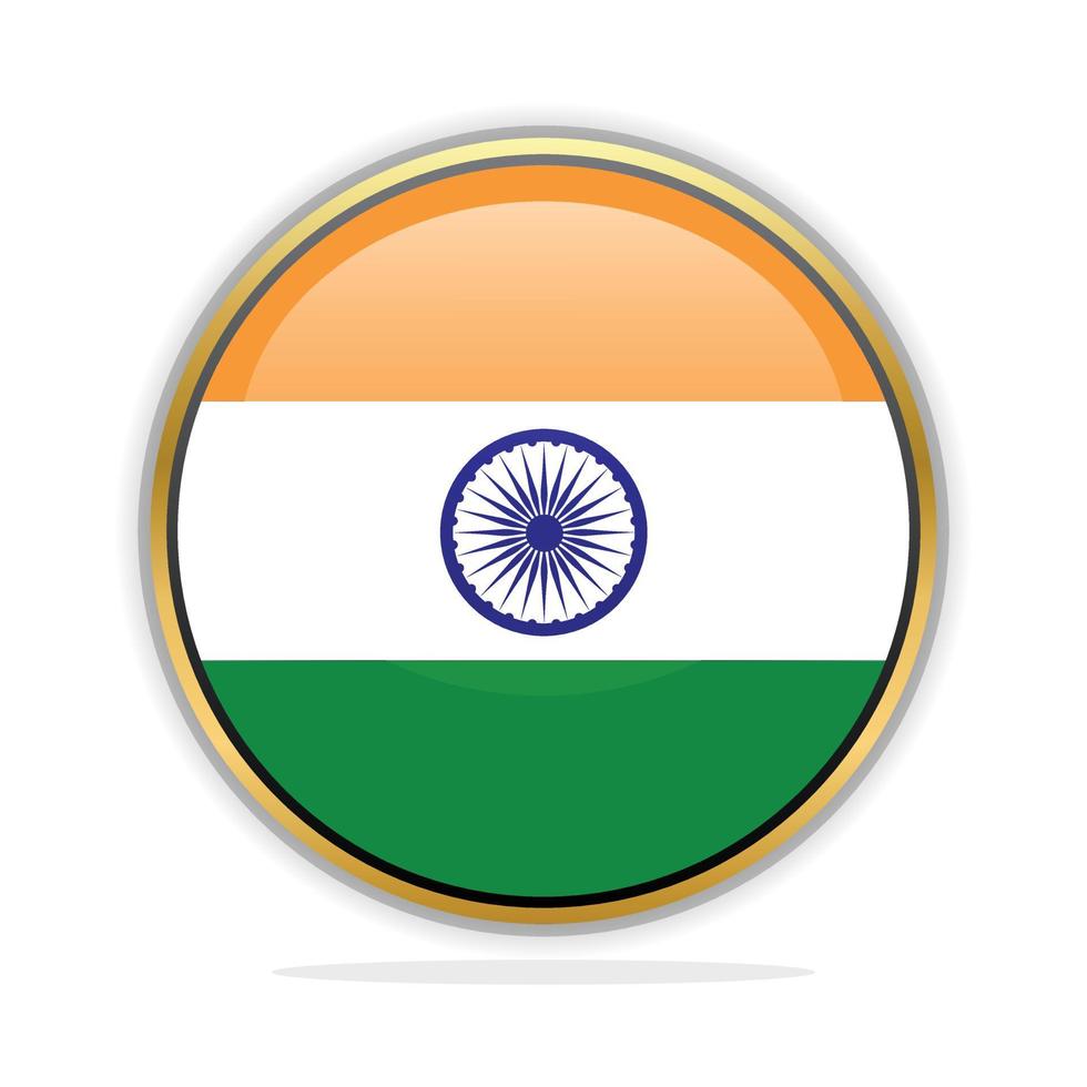 Button Flag Design Template India vector