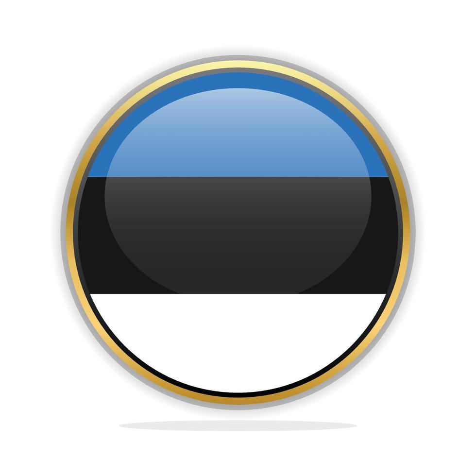 botón bandera diseño plantilla estonia vector