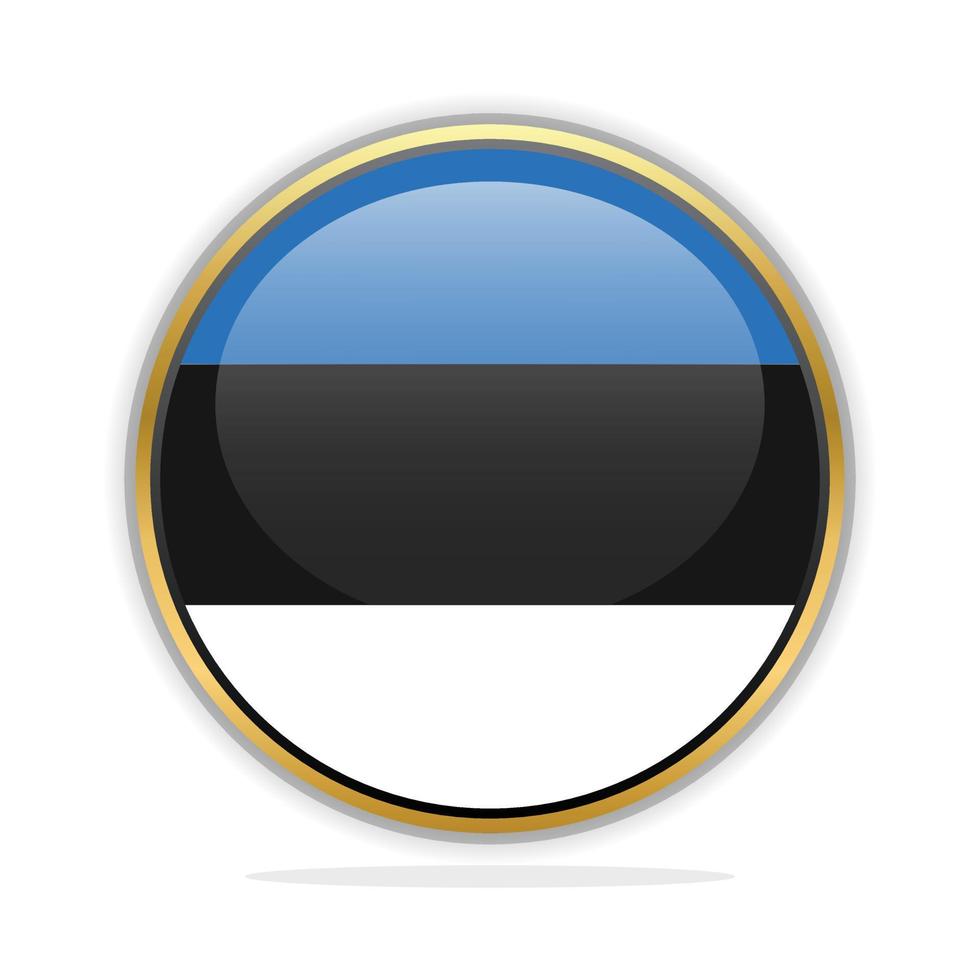 Button Flag Design Template Estonia vector