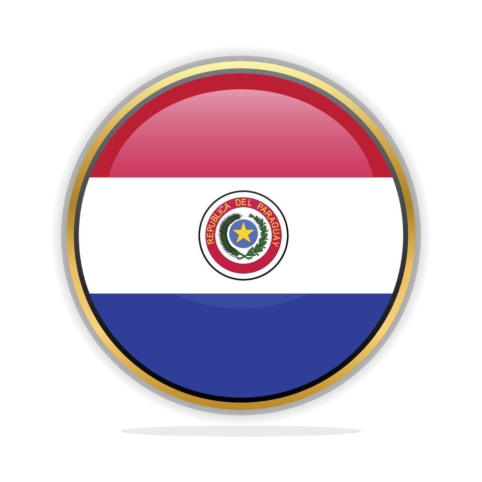 Button Flag Design Template Paraguay vector