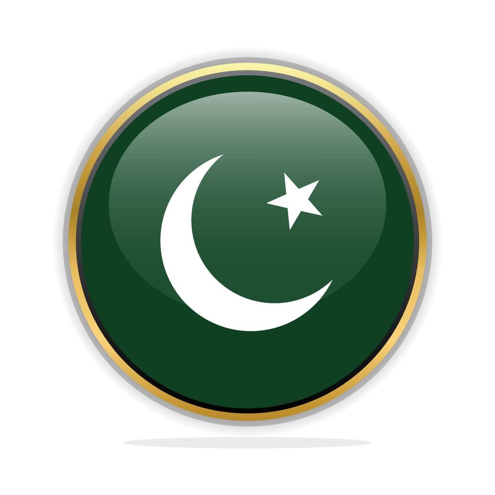 Button Flag Design Template Pakistan vector