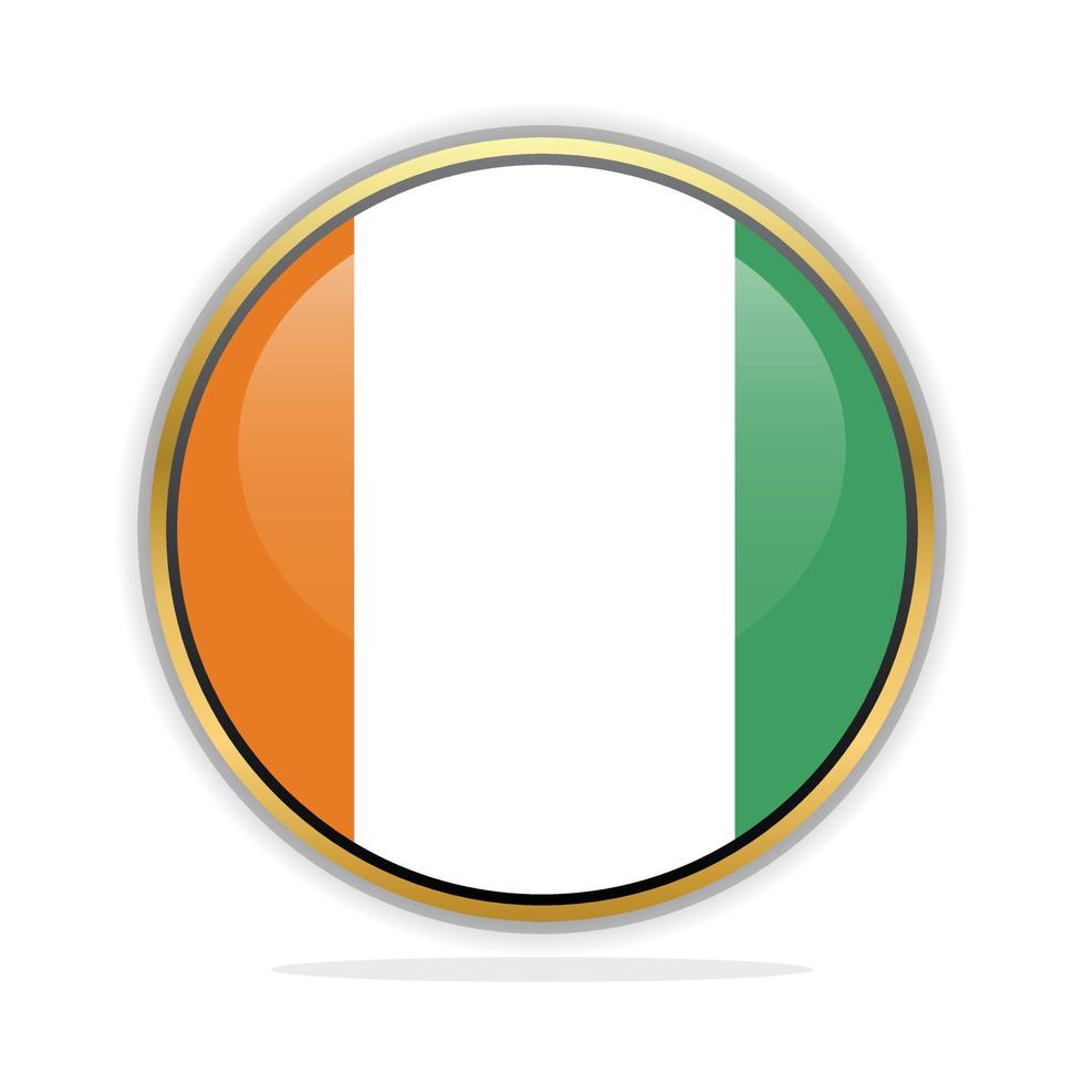 Button Flag Design Template Cote d'Ivoire vector