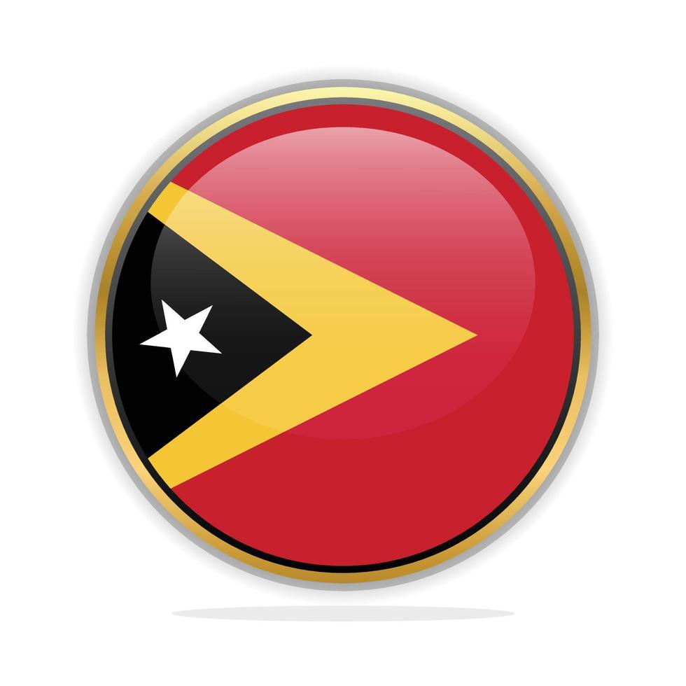 Button Flag Design Template East Timor vector