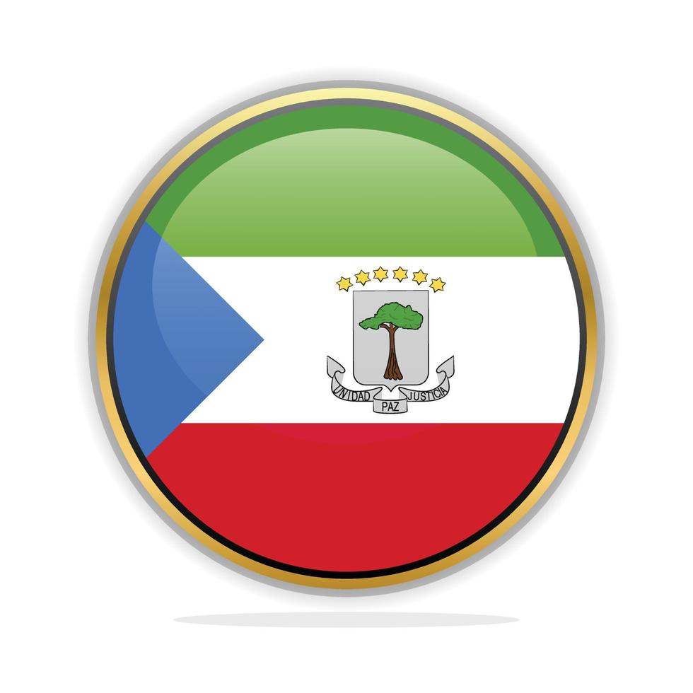 Button Flag Design Template Equatorial Guinea vector