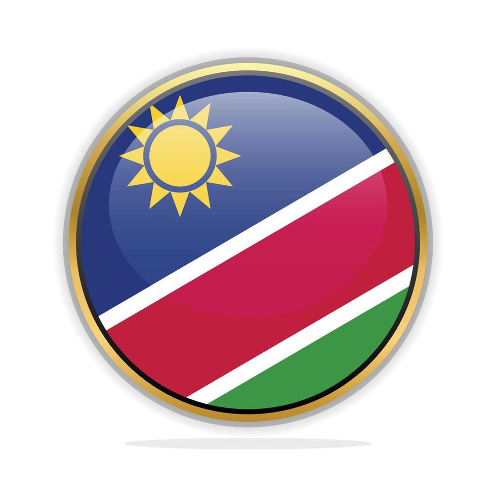 plantilla de diseño de bandera de botón namibia vector