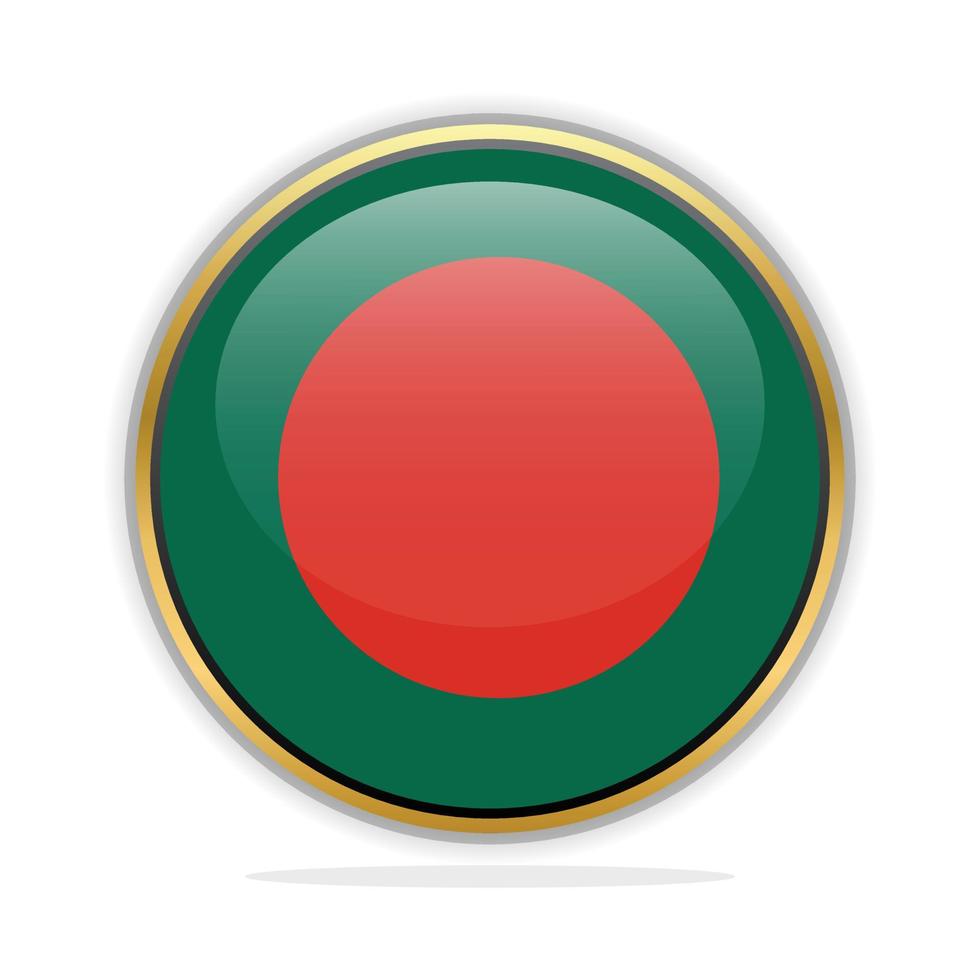Button Flag Design Template Bangladesh vector