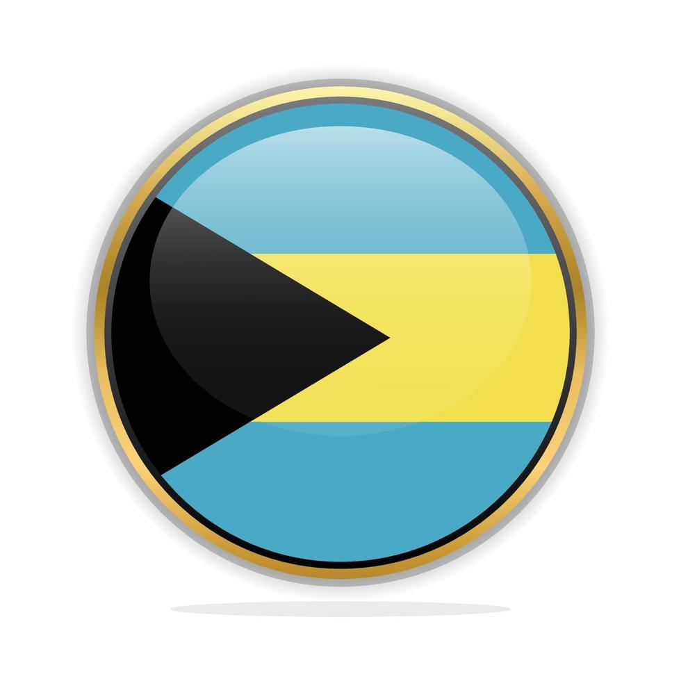 Button Flag Design Template The Bahamas vector
