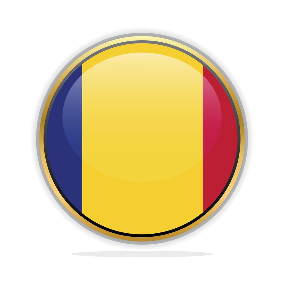 Button Flag Design Template Chad vector