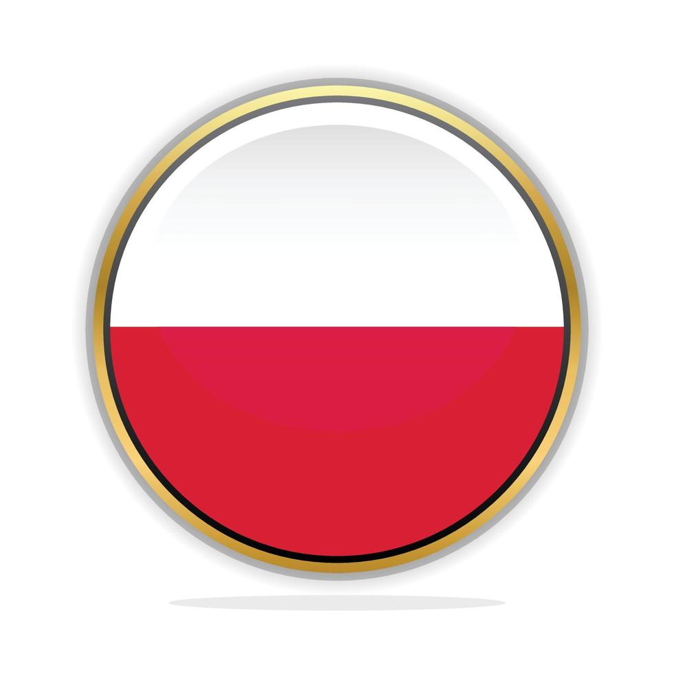 Button Flag Design Template Poland vector
