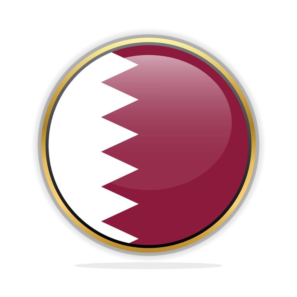 plantilla de diseño de bandera de botón qatar vector