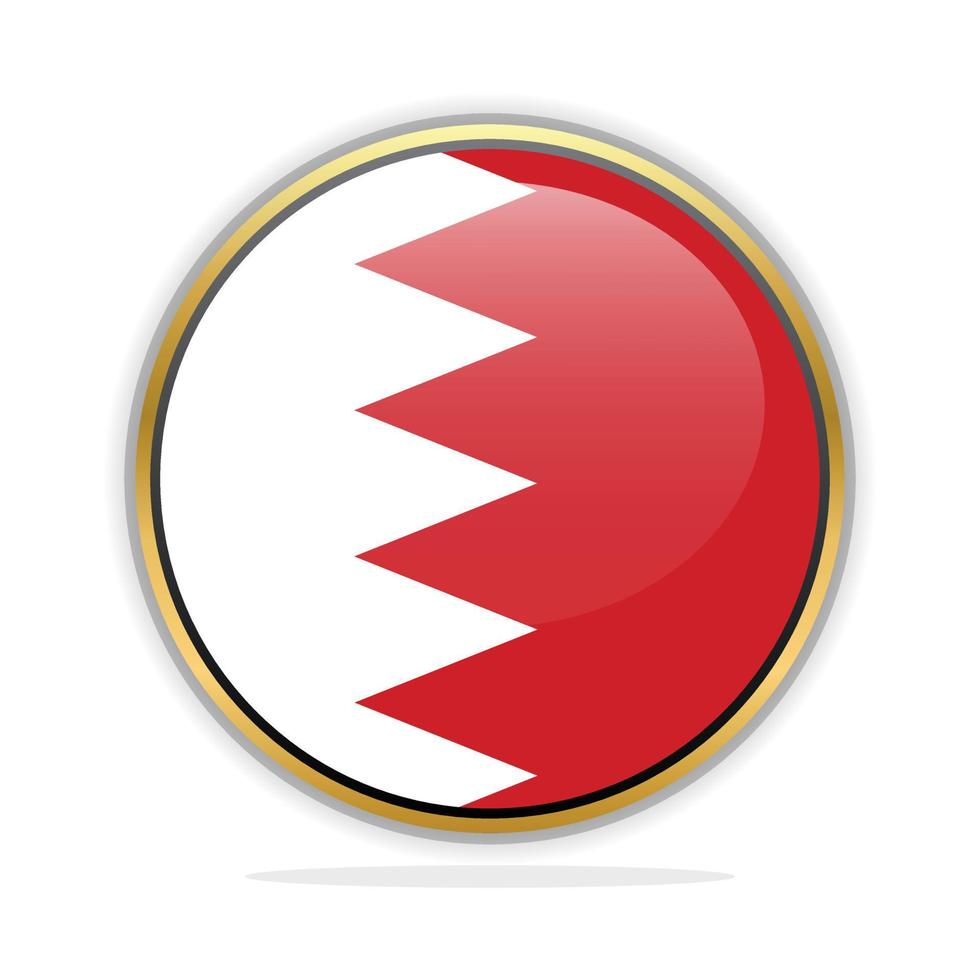 Button Flag Design Template Bahrain vector
