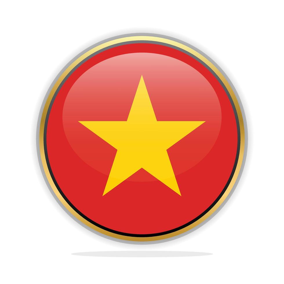 Button Flag Design Template Vietnam vector