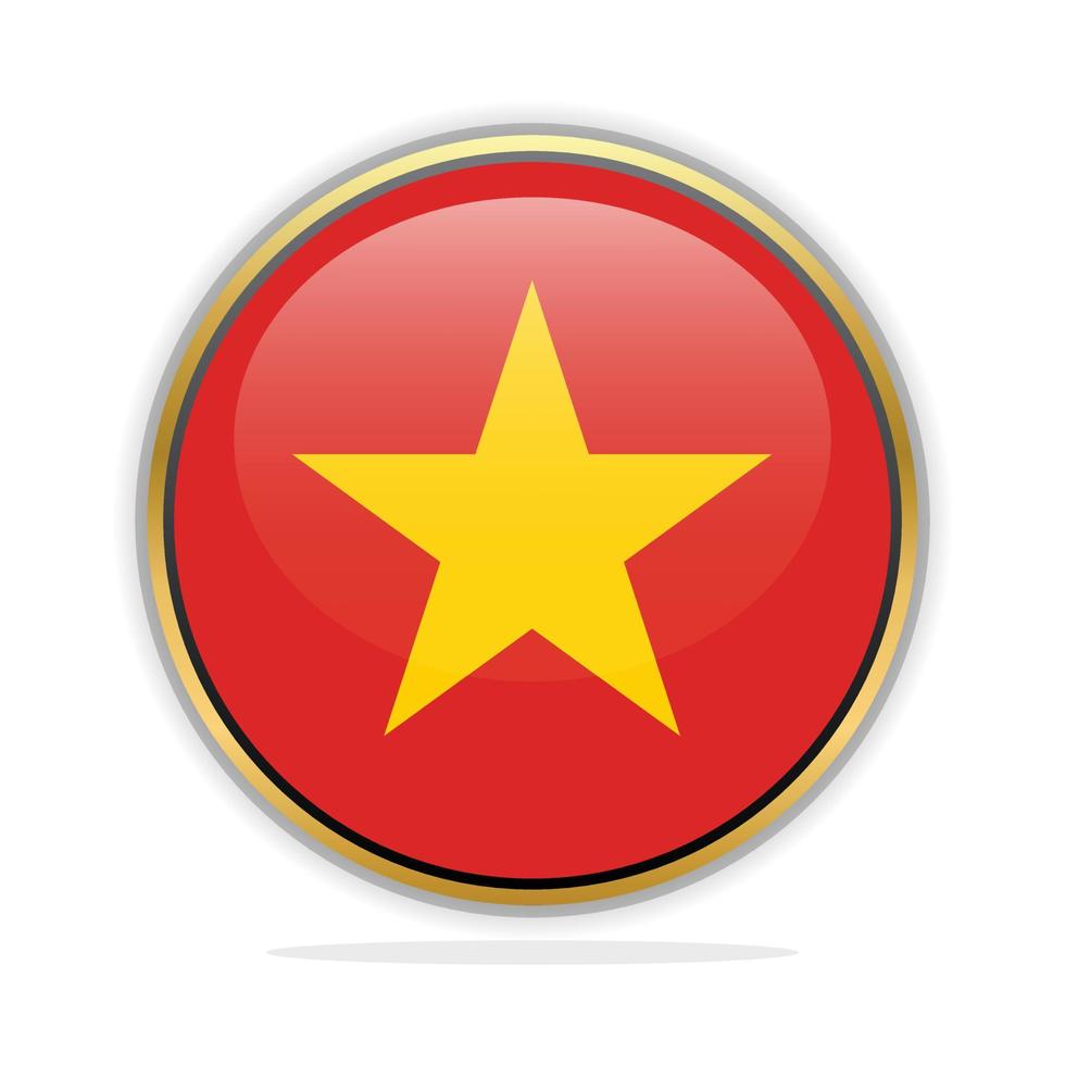 Button Flag Design Template Vietnam vector