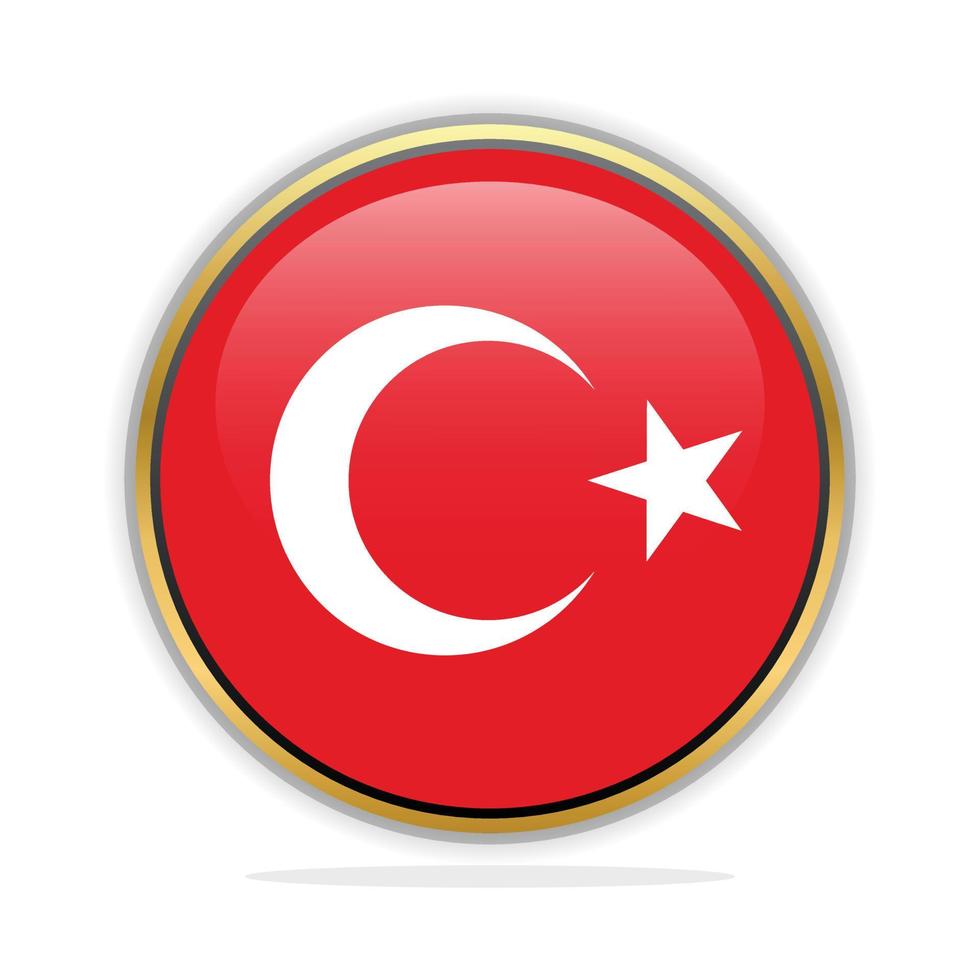 Button Flag Design Template Turkey vector