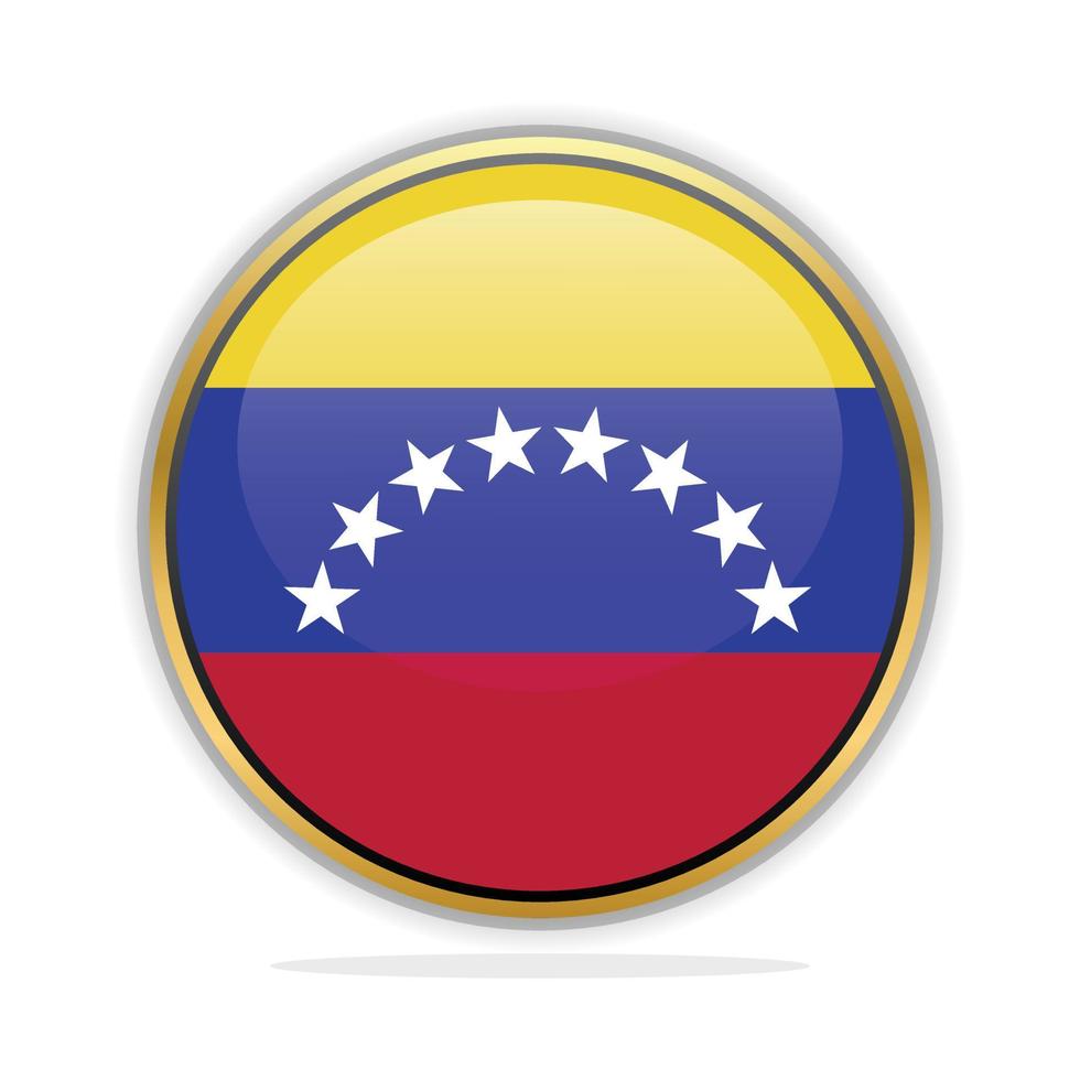 plantilla de diseño de bandera de botón venezuela vector