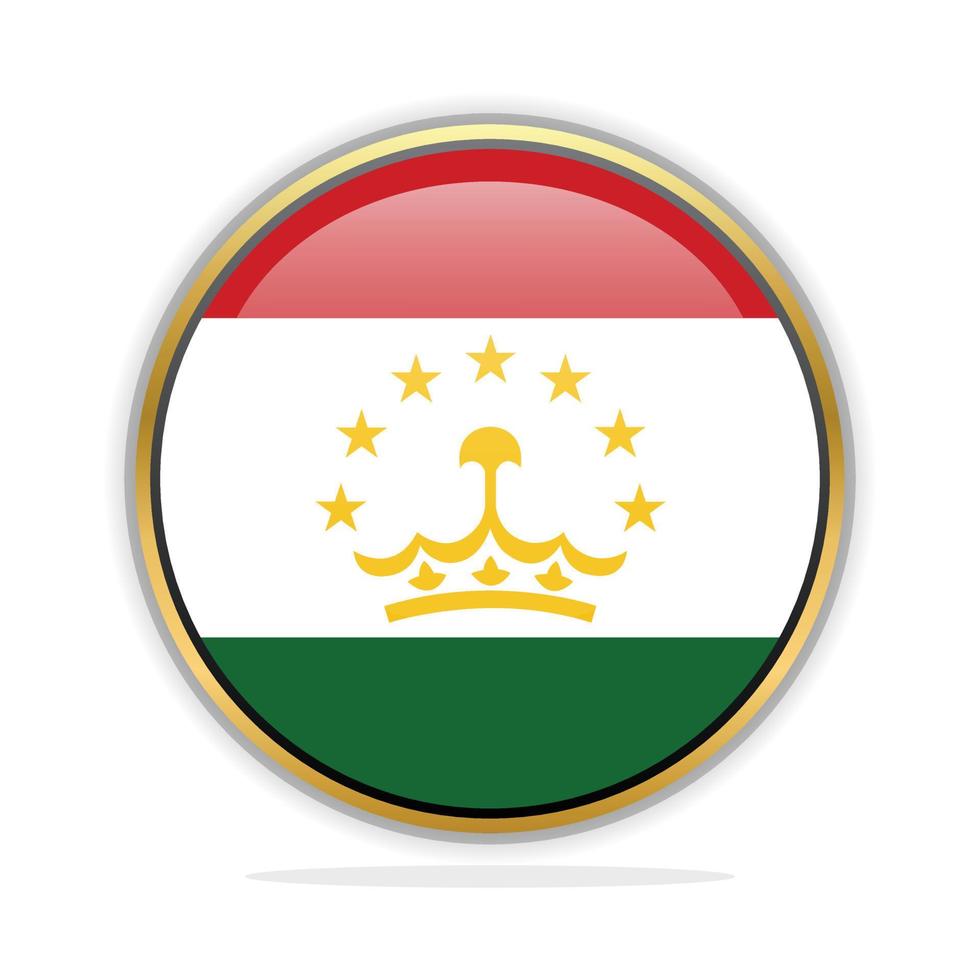 Button Flag Design Template Tajikistan vector