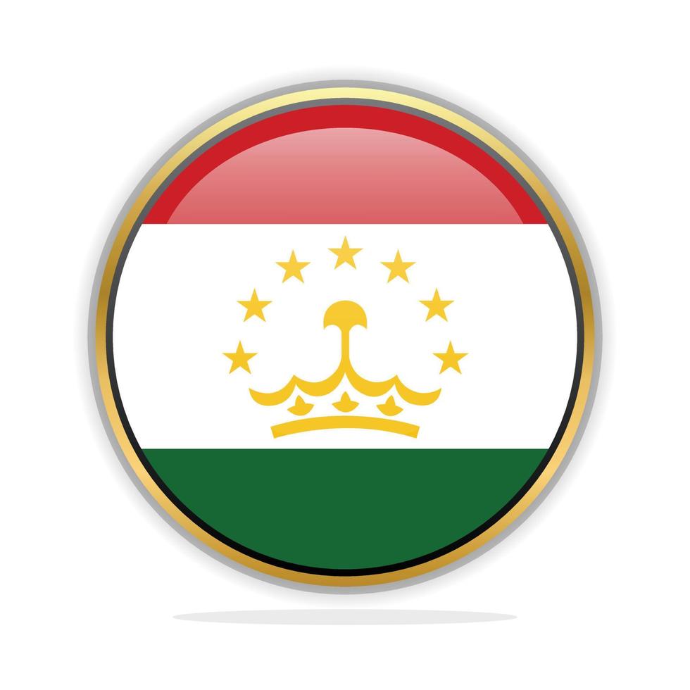 Button Flag Design Template Tajikistan vector