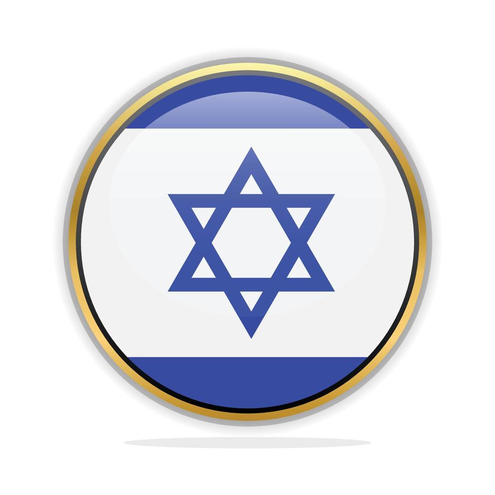 Button Flag Design Template Israel vector