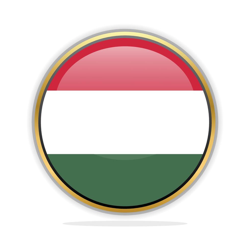 Button Flag Design Template Hungary vector