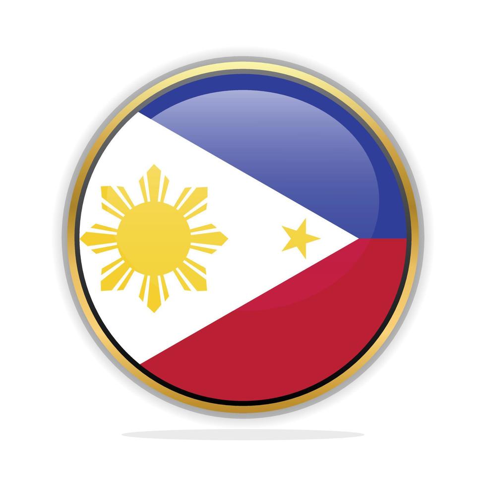 Button Flag Design Template Philippines vector