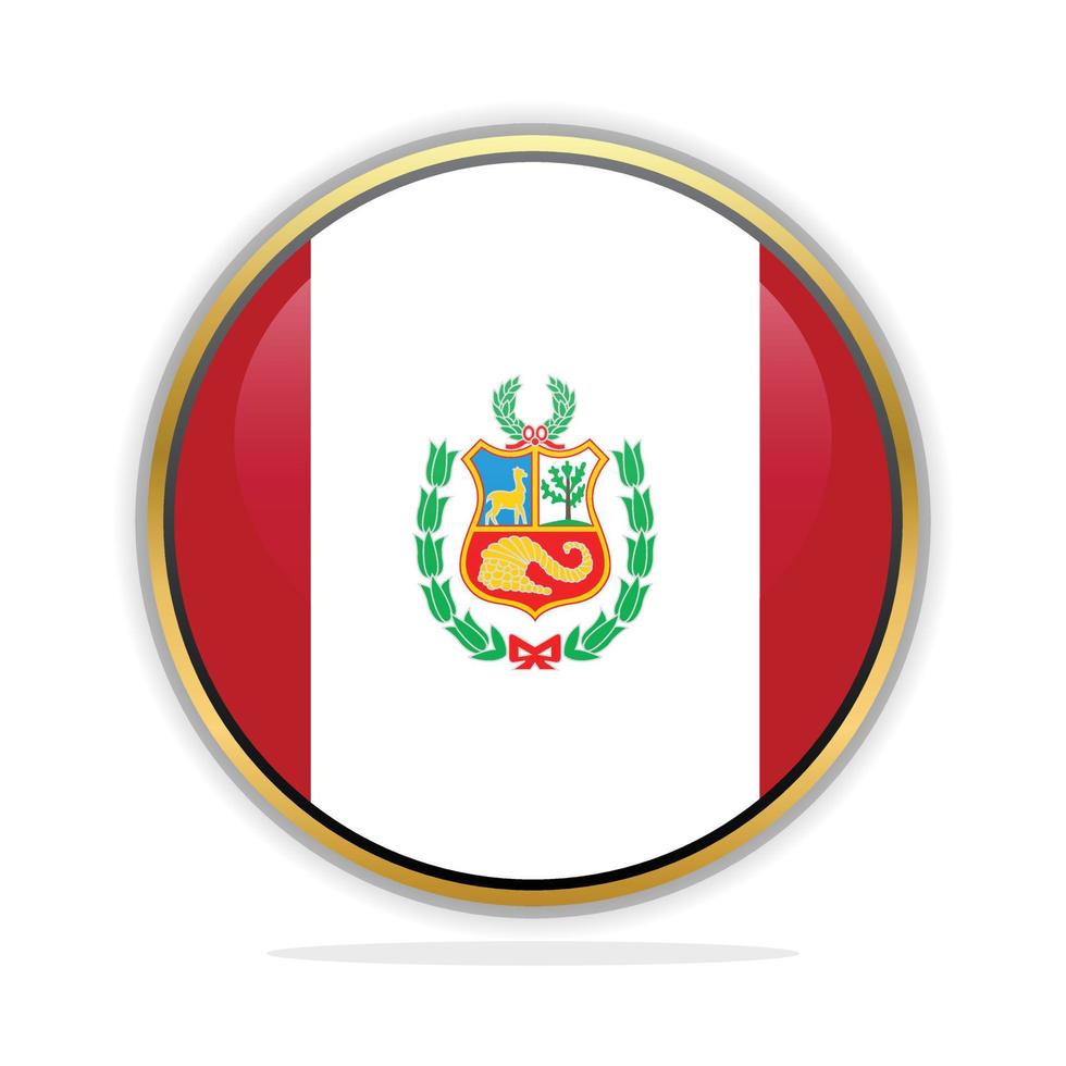 plantilla de diseño de bandera de botón perú vector