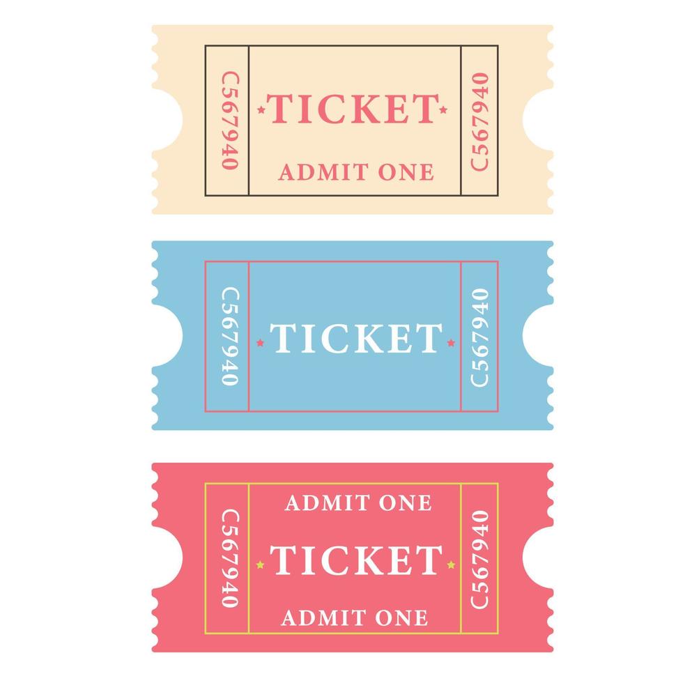 Set of tickets. Ticket templates. Vector