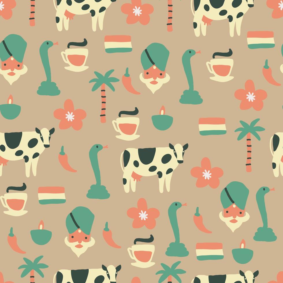 Seamless Hindu Pattern vector