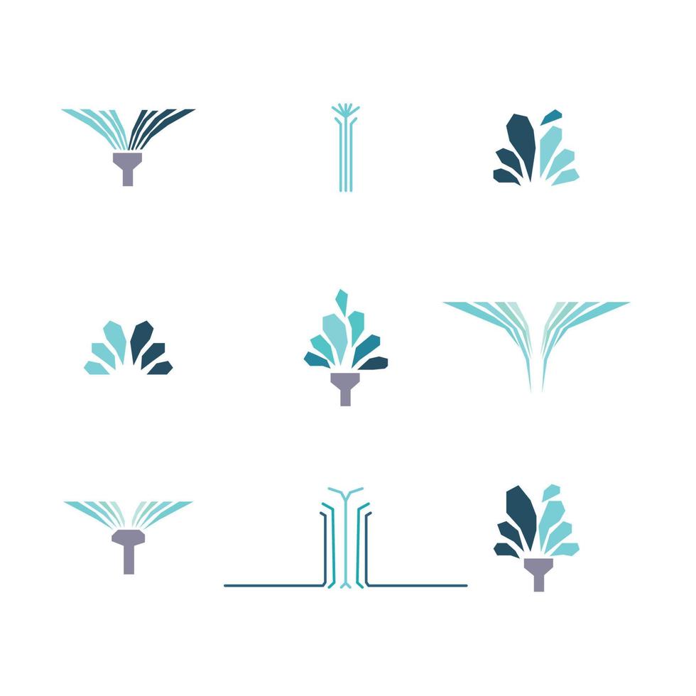 Waterjet Blue Icons vector