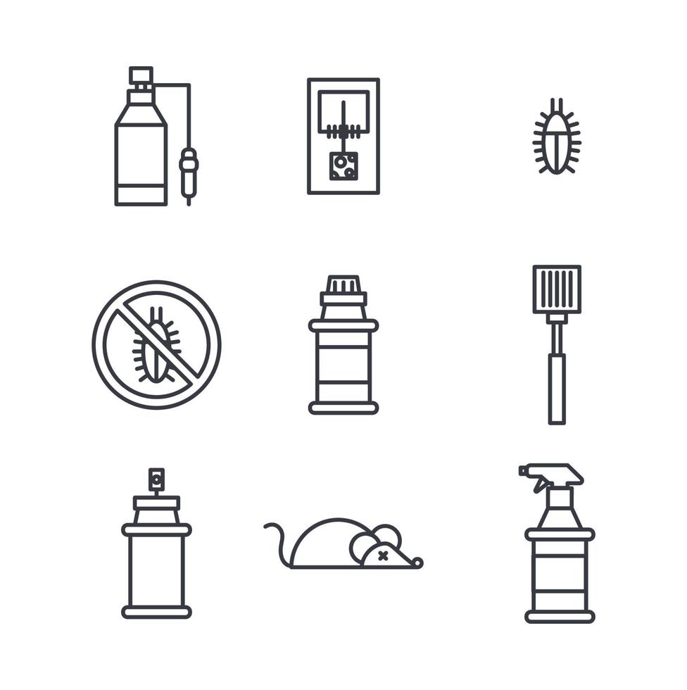 Black and White Set of Killing Mouses Elements vector