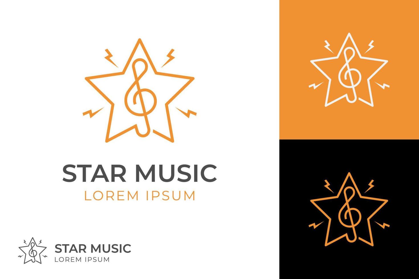 line star music logo icon design, festival concert music logo symbol. vector element design