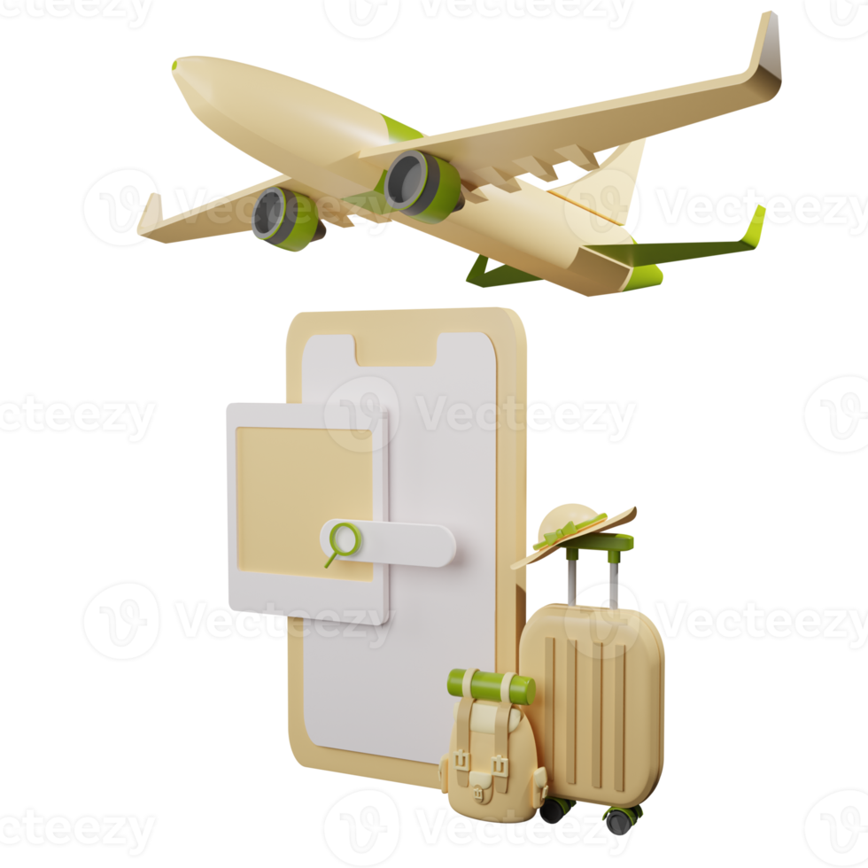 accessoires de voyage illustration 3d png