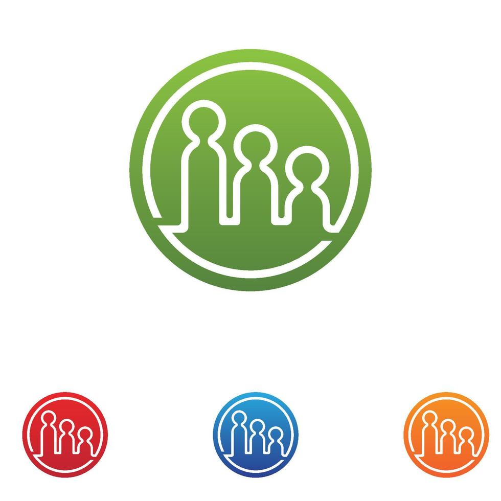 equipo de personas logotipo de grupo comunitario, red y vector de iconos sociales