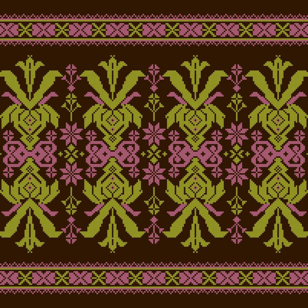 conjunto de patrón de ornamento étnico en diferentes colores vector