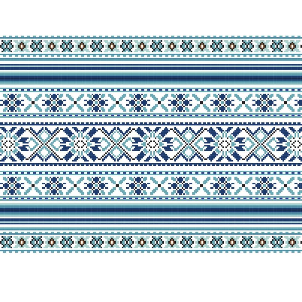 fondo ornamental étnico en colores azul y marrón vector