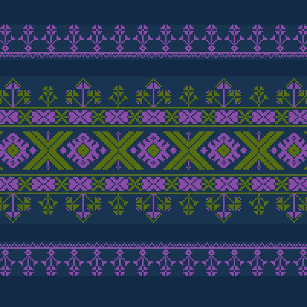Set of Ethnic ornament pattern in different colors vector