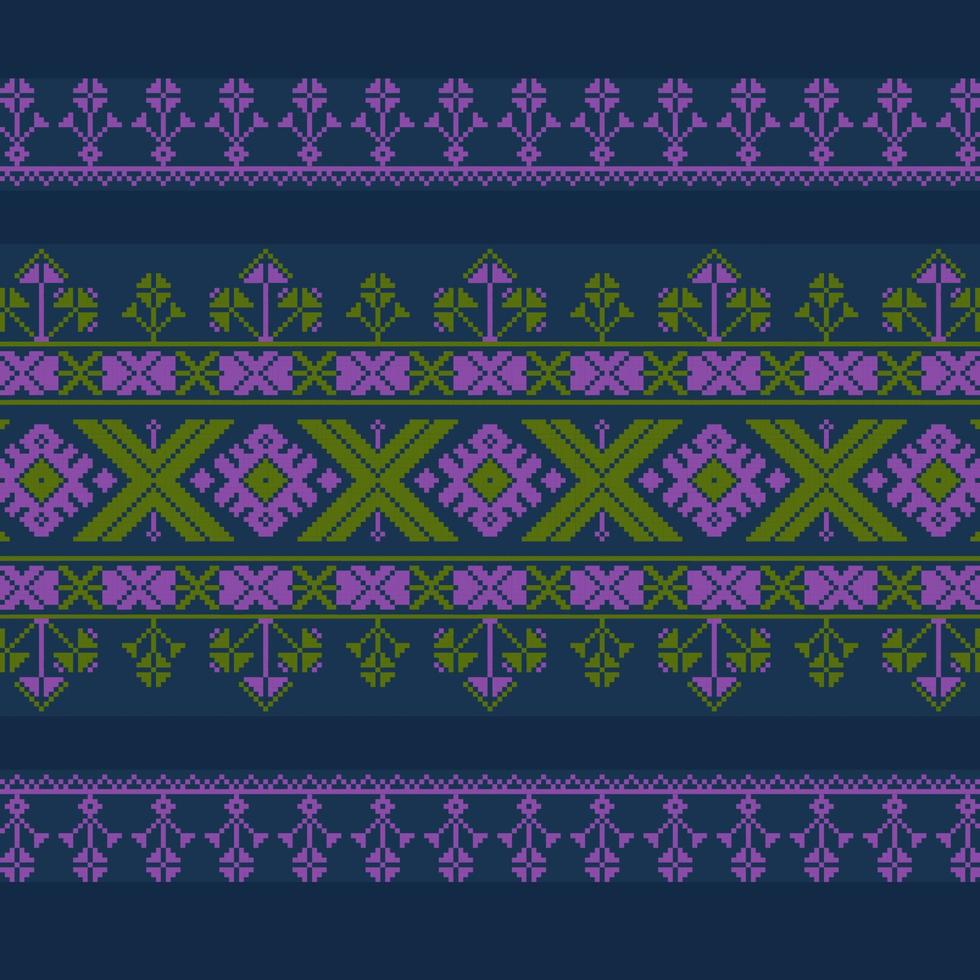 Set of Ethnic ornament pattern in different colors vector