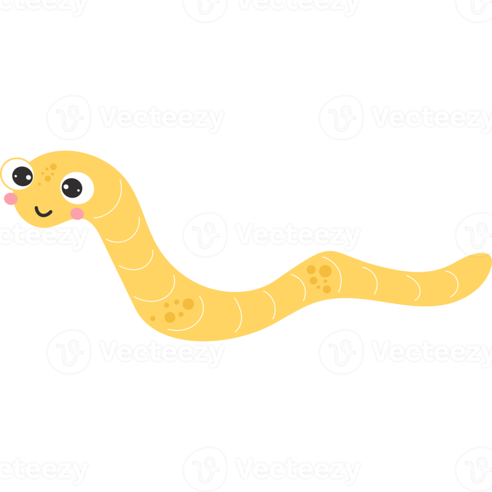 Insect.  Funny worm character png