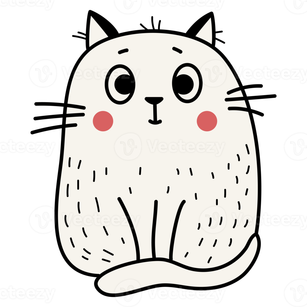 Free Funny stickers with cute cat 13811353 PNG with Transparent Background