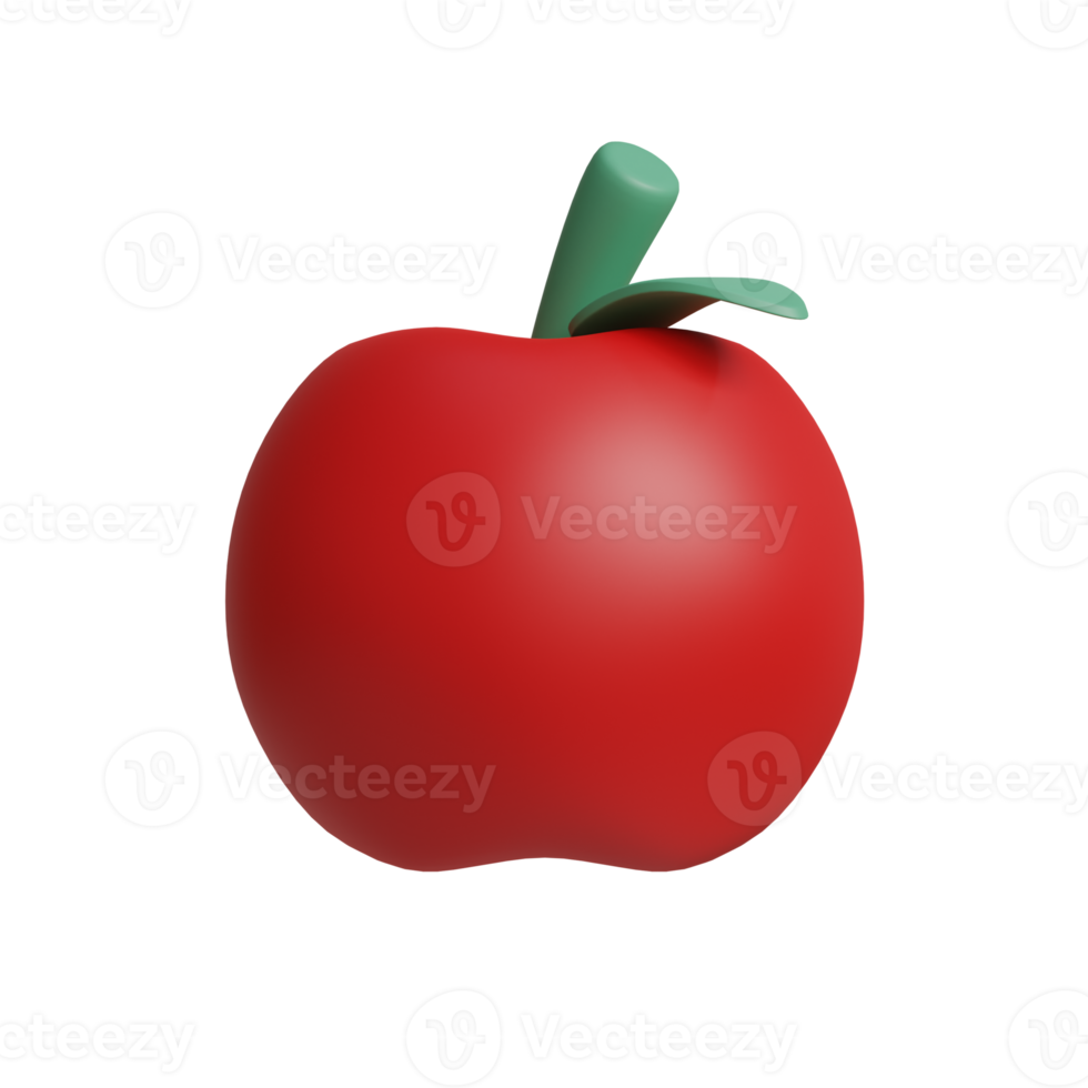 apple fruit icon 3d illustration png