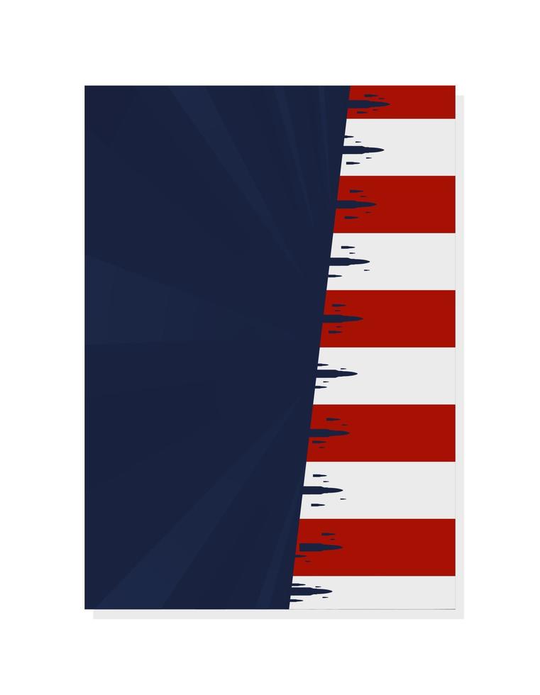 plantilla de diseño de portada o afiche de fiesta nacional estadounidense. adecuado para ser colocado en contenido con ese tema vector