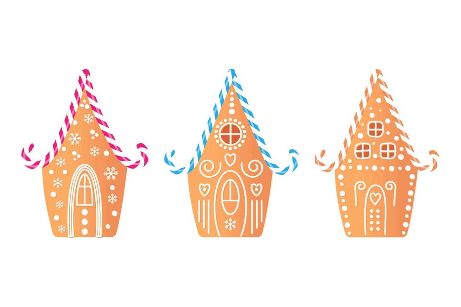 Gingerbread house cookie vector