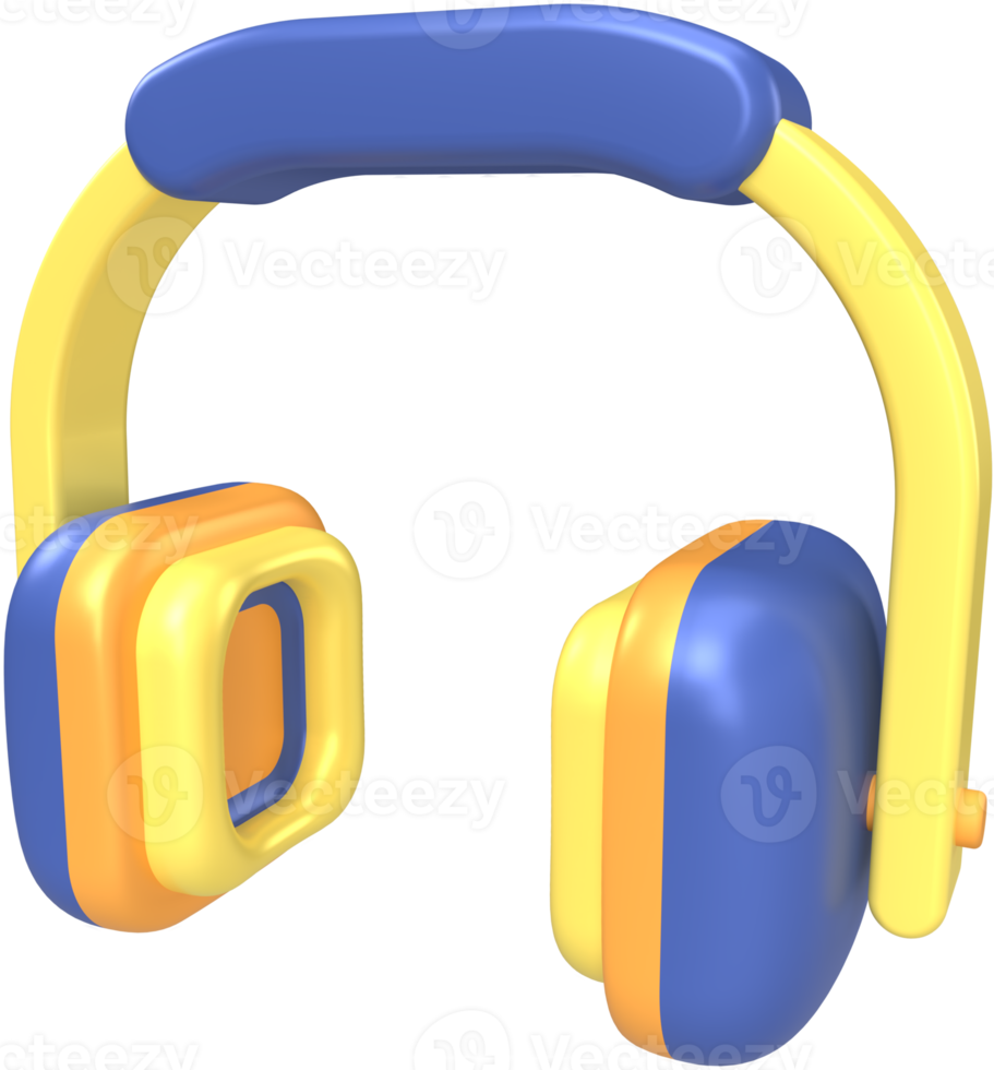 3D render headphones png