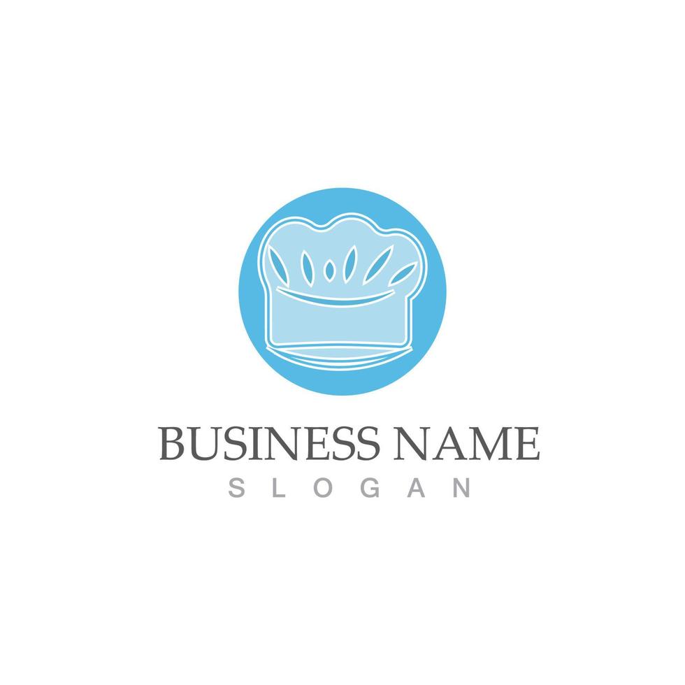 Hat chef logo template vector